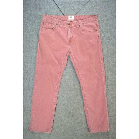 Gant Michael‎ Bastian Pants Mens 34x28 Pink Corduroy 5 Pocket Zip Fly Casual